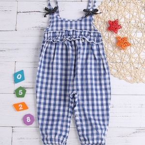 💙FRILLY GINGHAM JUMPSUIT💙